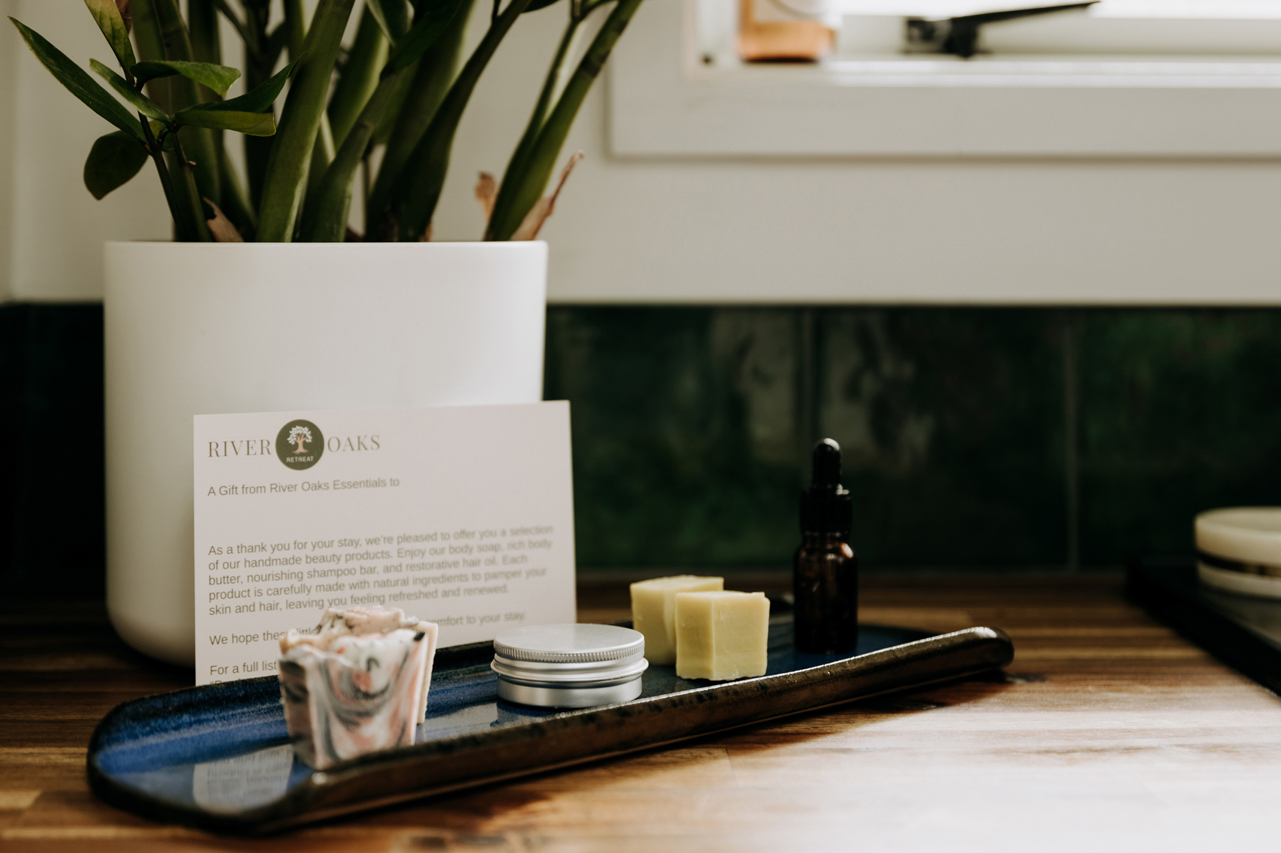 A collection of hand made soaps and self care products.